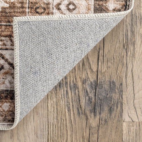 Lauren Liess x Rugs USA Jessamine Geometric Machine Washable Beige